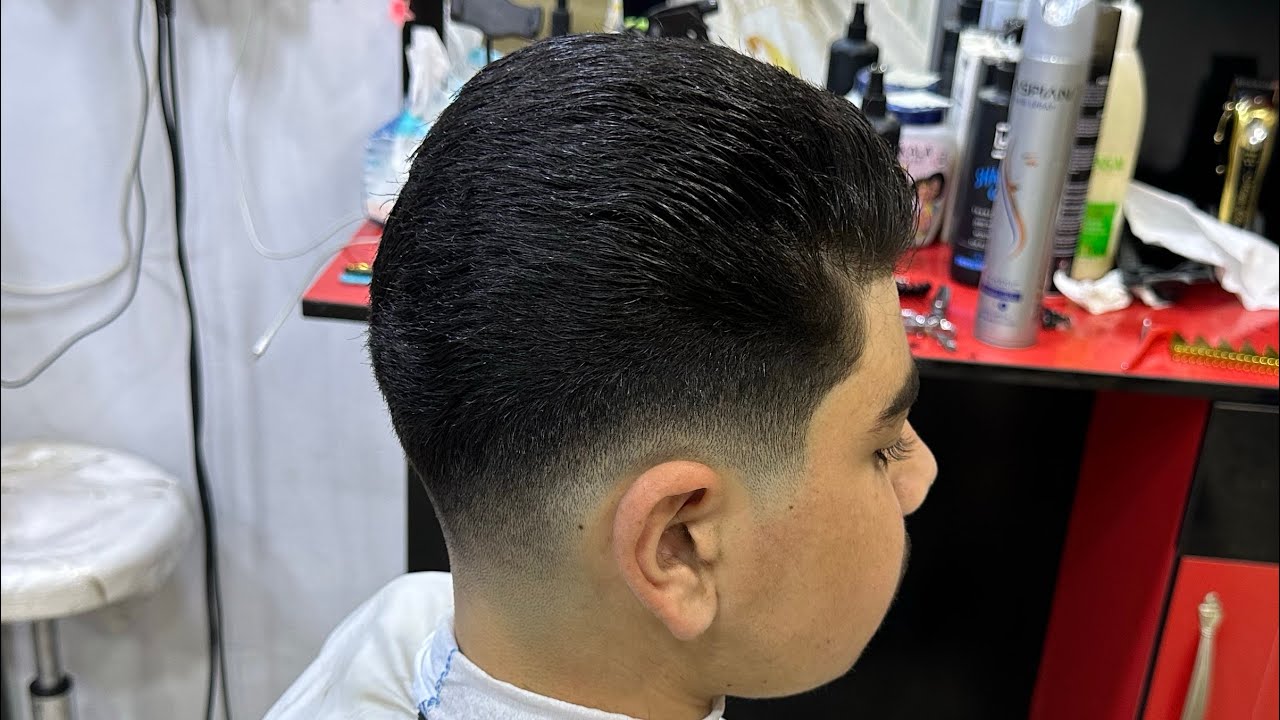 تعليم التدريج من الصفر و مشط الواحد و نمرة 2 مع دمج الشعر العلوي مع الجوانب للمبتدئين😁اعتذر عن الخلل