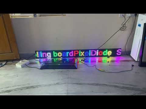 P10 RGB VMS Display for shop, Vehicle, Message display, Scrolling text messages - video from PixelDiode
