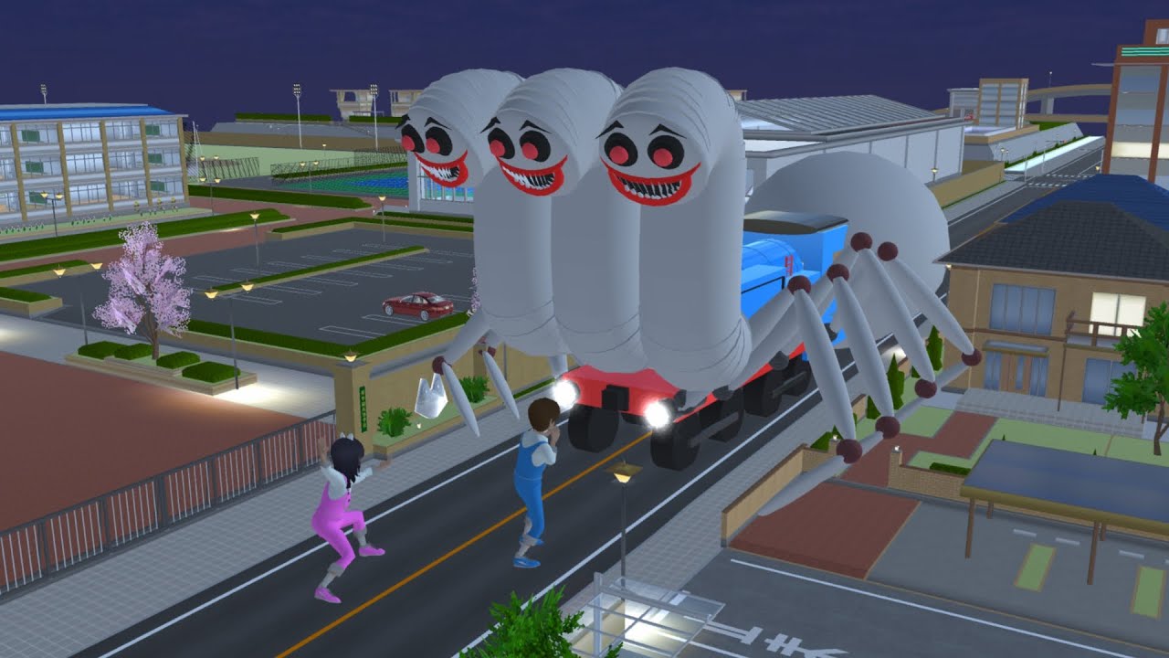 Thomas Exe Kepala 3 VS Yuta Mio Dan Sakura || Sakura School