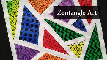 6 Easy Zentangle Patterns for Beginners | zentagle Art |  Step by step
