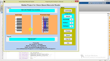 Barcode Reader Using Image Processing Matlab Project Code
