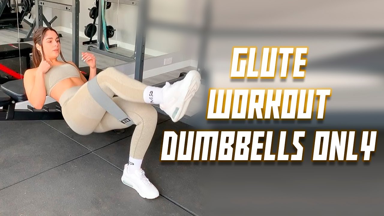 GLUTE WORKOUT | Grow Your Glutes at Home with Band & Dumbbell - YouTube