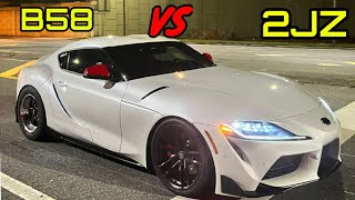 2020 Toyota Supra VS 1000HP MK4 Supra, 2jz 350z, Boosted Corvette, \& More Street Racing!