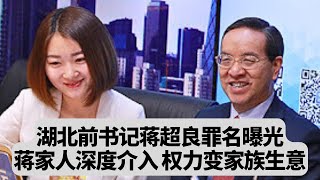 湖北前书记蒋超良罪名曝光:蒋家人深度介入,权力变家族生意:突發事件20251027