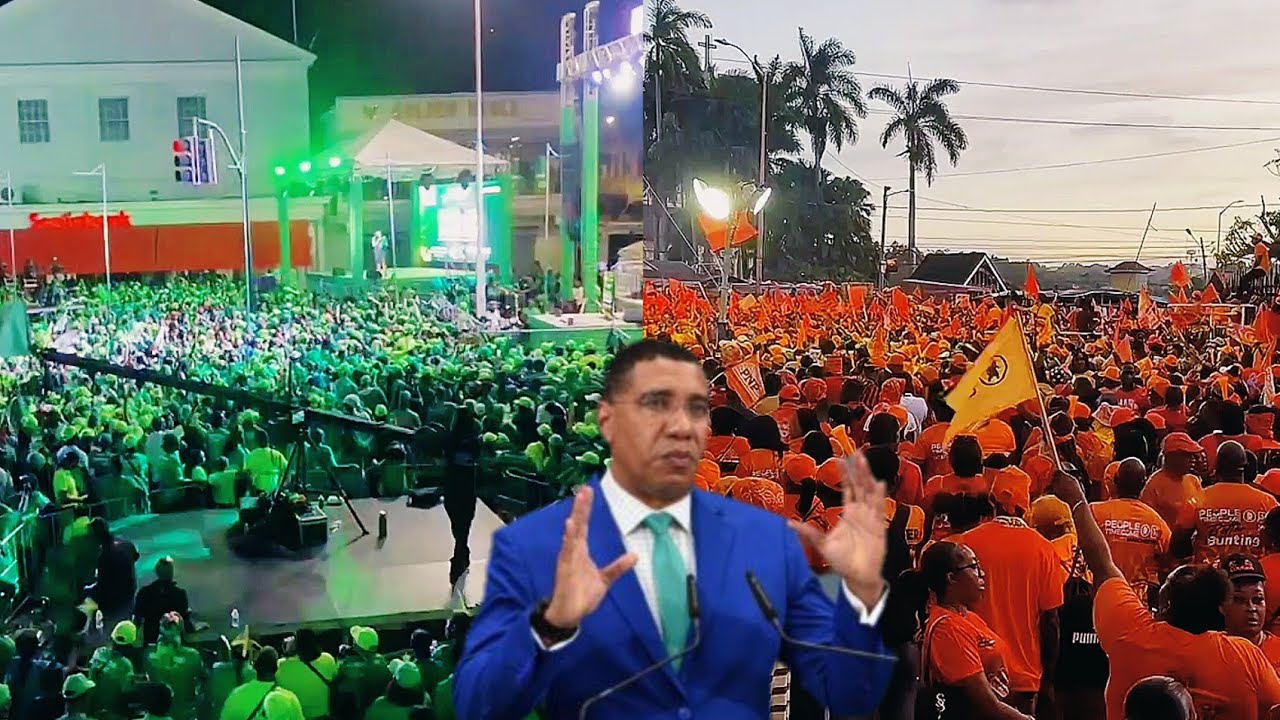 JLP Mass Rally in Montego Bay and PNP Rally in Clarendon & St Elizabeth ...