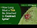 How Long Must a Tick Be Attached to Contract Lyme? | Rawls MD Webinar Short