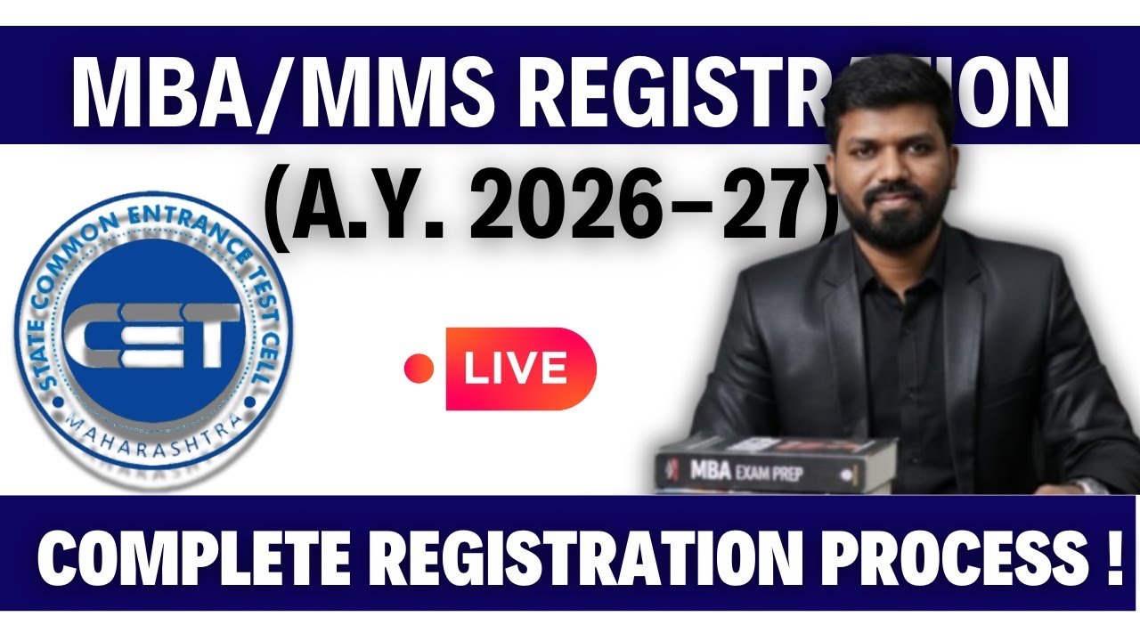 🚨 MBA CET 2026 Registration Process Step By Step ! Watch Now ! - YouTube