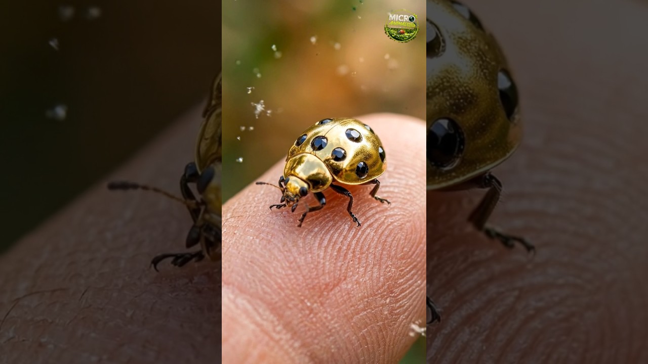 This Tiny Golden Ladybug Will Blow Your Mind 🐞 #wildlife #shorts