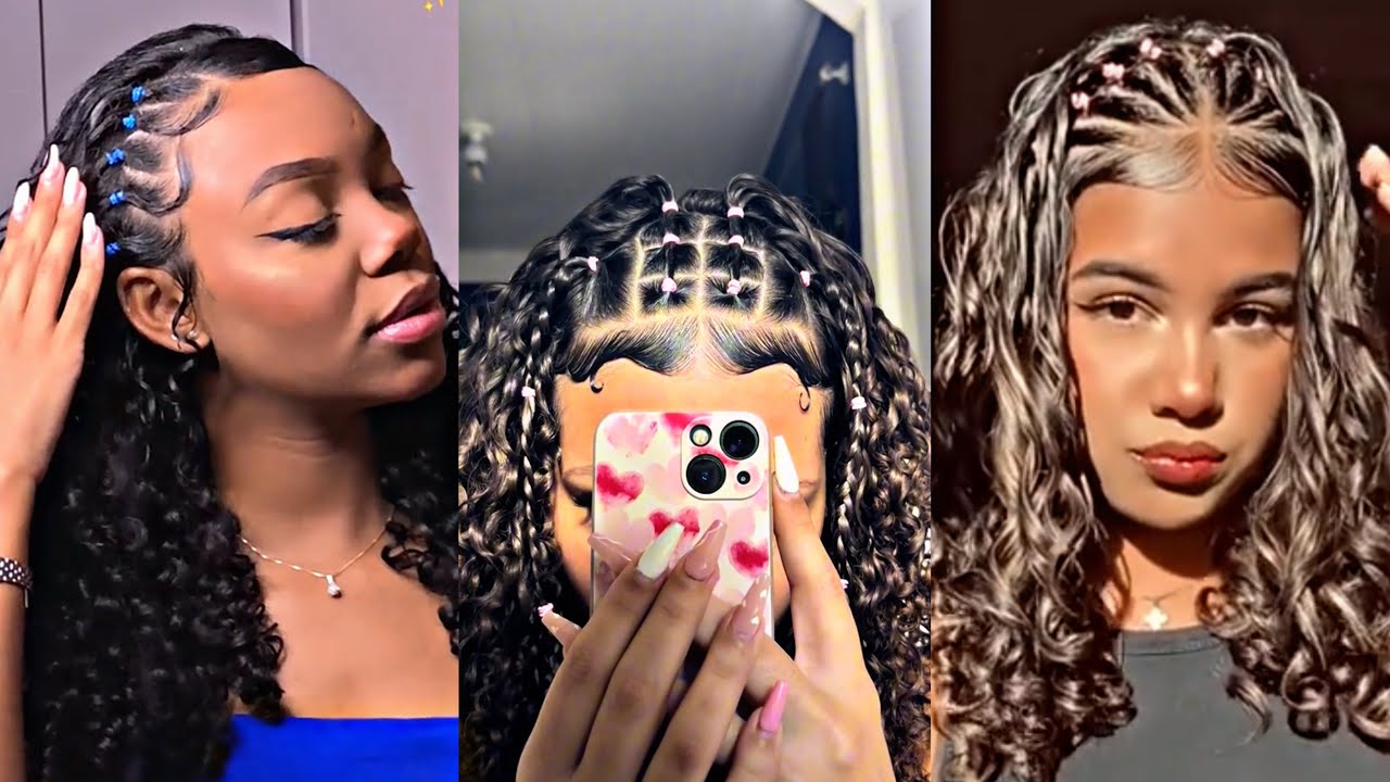 IDEIAS de PENTEADOS com ELÁSTICO para cabelo CACHEADO #2 | compilados