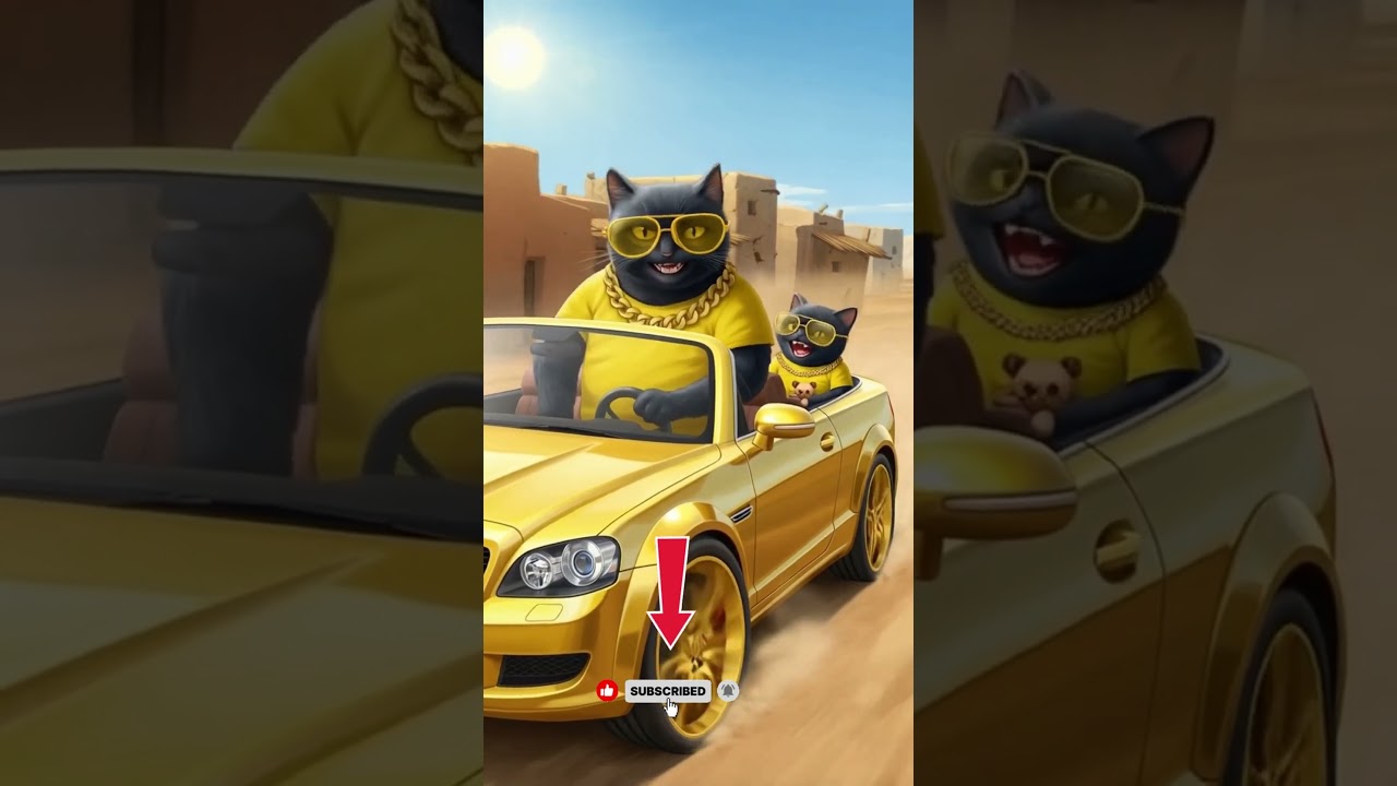 poor baby pug kidnaped by rich cat, father pug will get revenge 