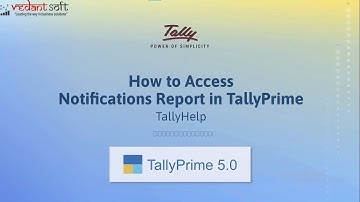 Access the Notifications Report in TallyPrime 5.0