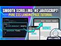 Sticky Navigation &amp; Smooth Scroll: Modern HTML/CSS Landing Page Tutorial