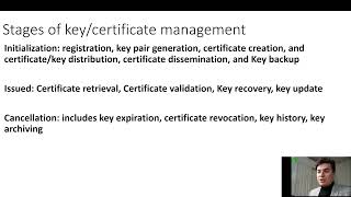 Cert types ,Digital Certificate stages, states of revocation