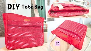 Tote Bag With Zipper Tutorial | Zippered Tote Bag Tutorial