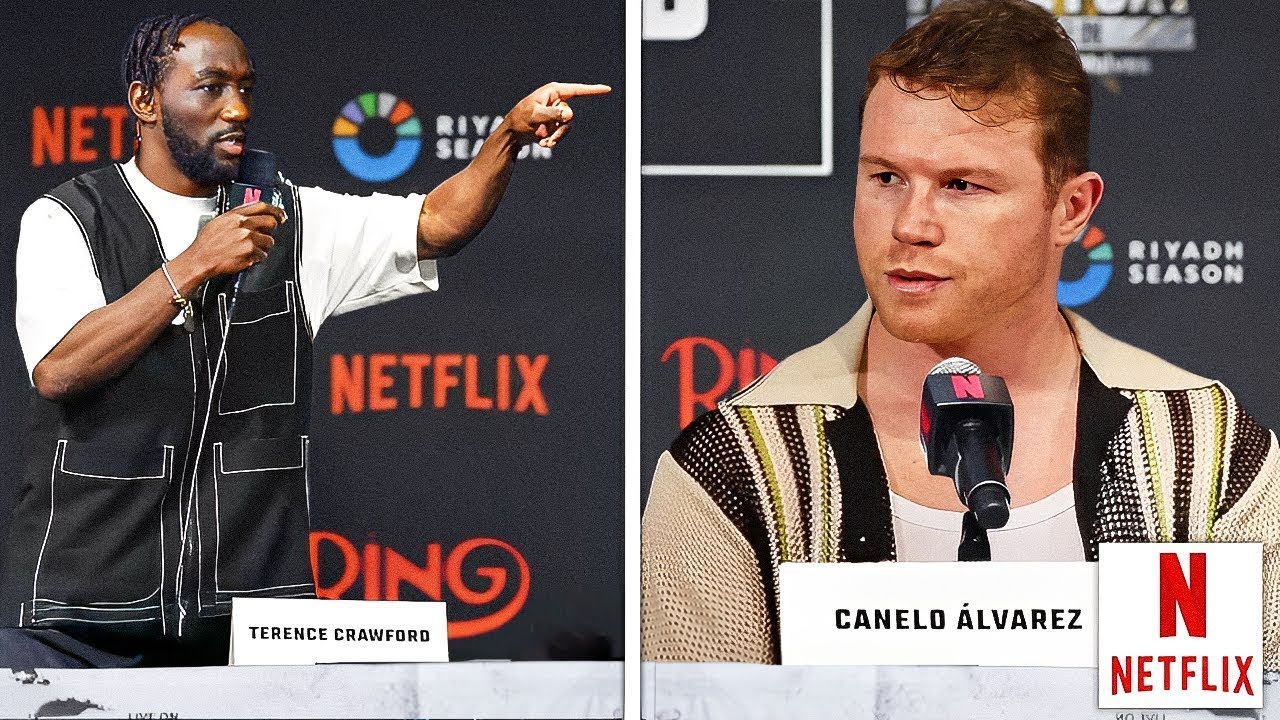 Terence Crawford SHOCKS Canelo — “You’re Finished!” at Press Conference