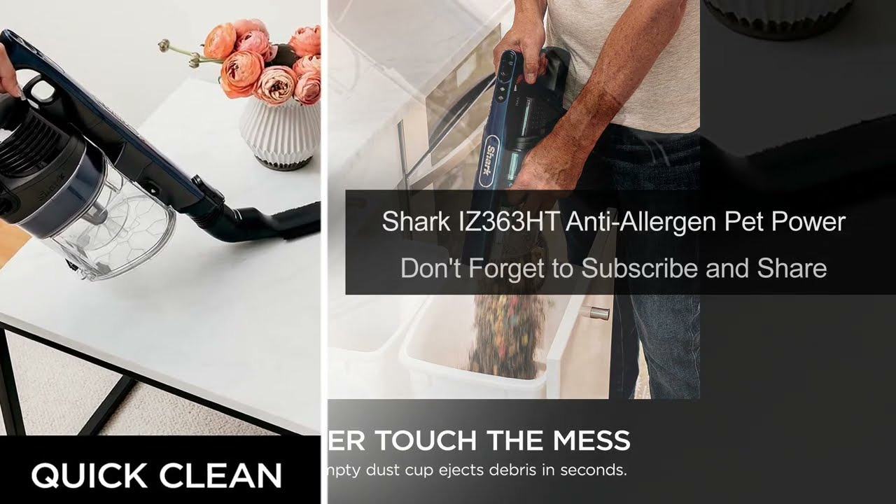 Shark IZ363HT AntiAllergen Pet Power Cordless Stick Vacuum Self