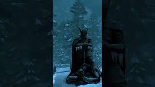 Skyrim Night Snow Ambience ❄️ Calm Music &amp; Winter Mountains | Relaxing Atmosphere