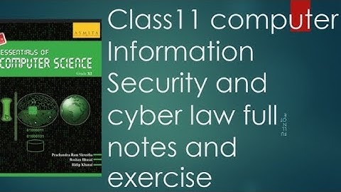 class 11 computer science chapter 8: information security and cyber law full notes and exercise
