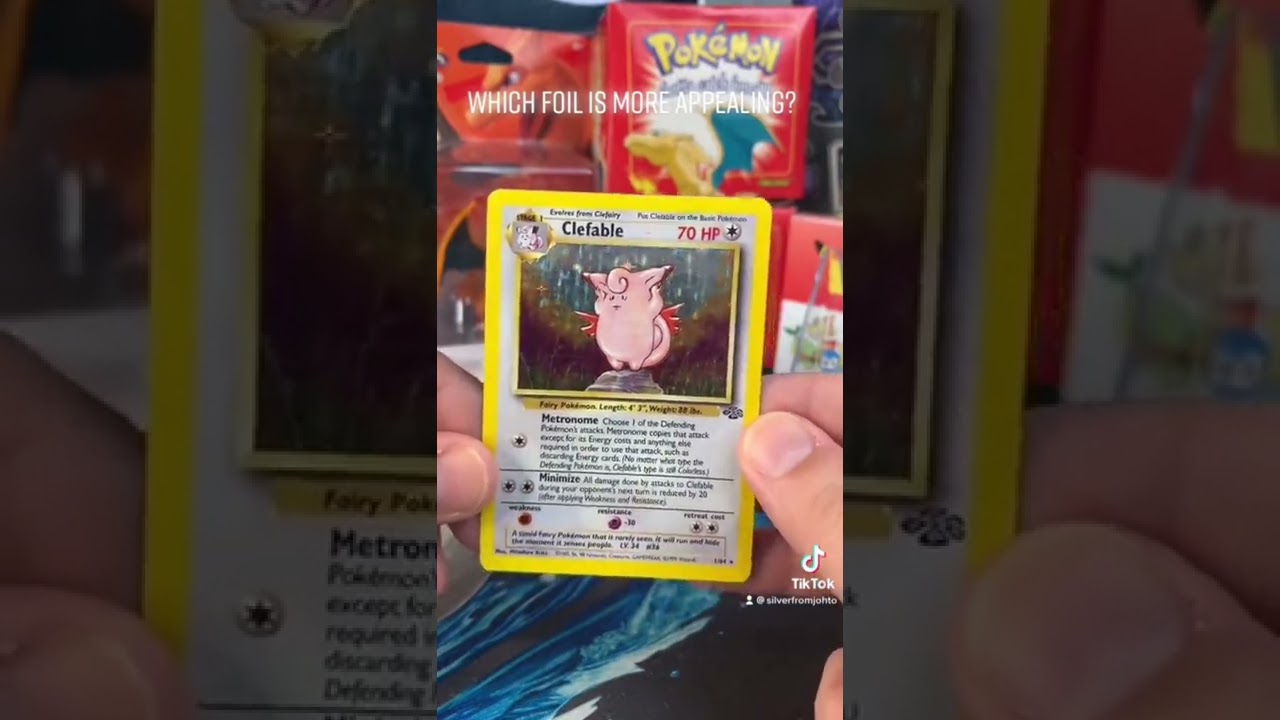 English vs Japanese Pokémon holofoil pattern! 🙂 who would win this vote war? 🤔 