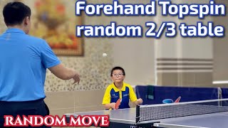 How to move and make random Forehand Topspin 2/3 of the table & Exercises | (Part 4)