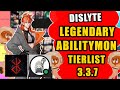 Updated abilimon pve tierlist   all legendary and pve only  artiar x ggez x ackni  dislyte