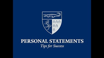Tips for Success: Personal Statements