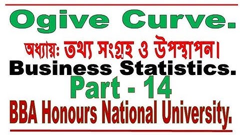 Finding Median and Quartile from Ogive curve Bangla Tutorial Part-3  অজিভ রেখা ও মধ্যমা  নির্নয়।