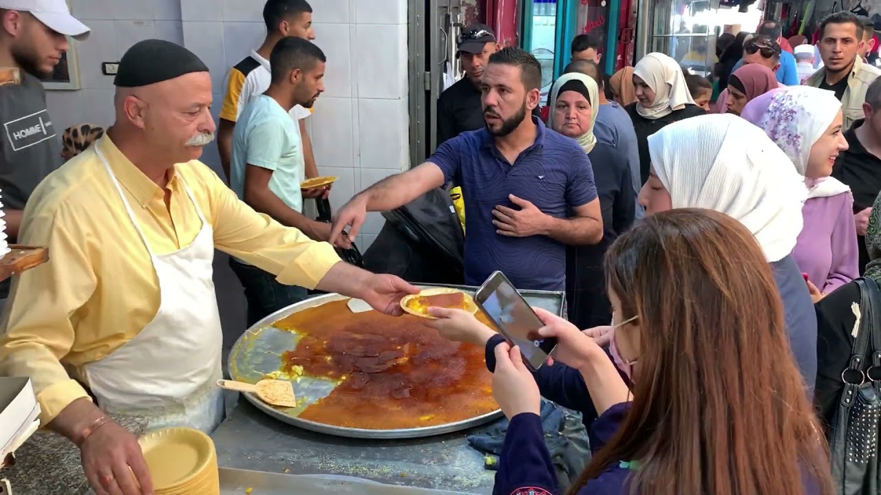 كنافة نابلسية حلويات الأقصى البلدة القديمة