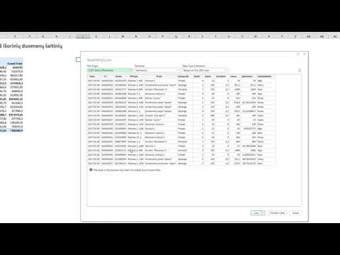Excel mokymai - PivotTable išorinis šaltinis