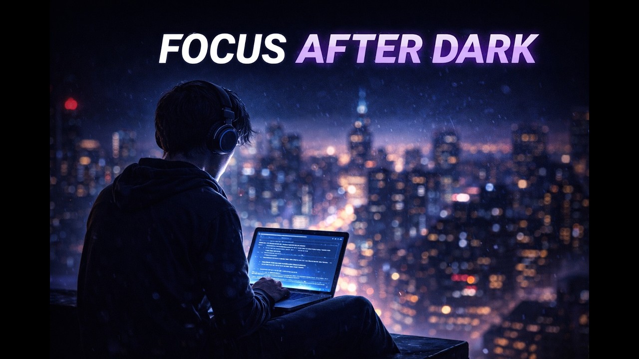 Midnight Skyline Focus 🌃 2 Hour Deep Work LoFi | Rainy City Coding Session