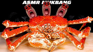 ASMR Living Giant jumbo King Crab mukbang seafood 🦀 살아있는 초대형 킹크랩 먹방! キングクラブ 帝王蟹 ปูยักษ์