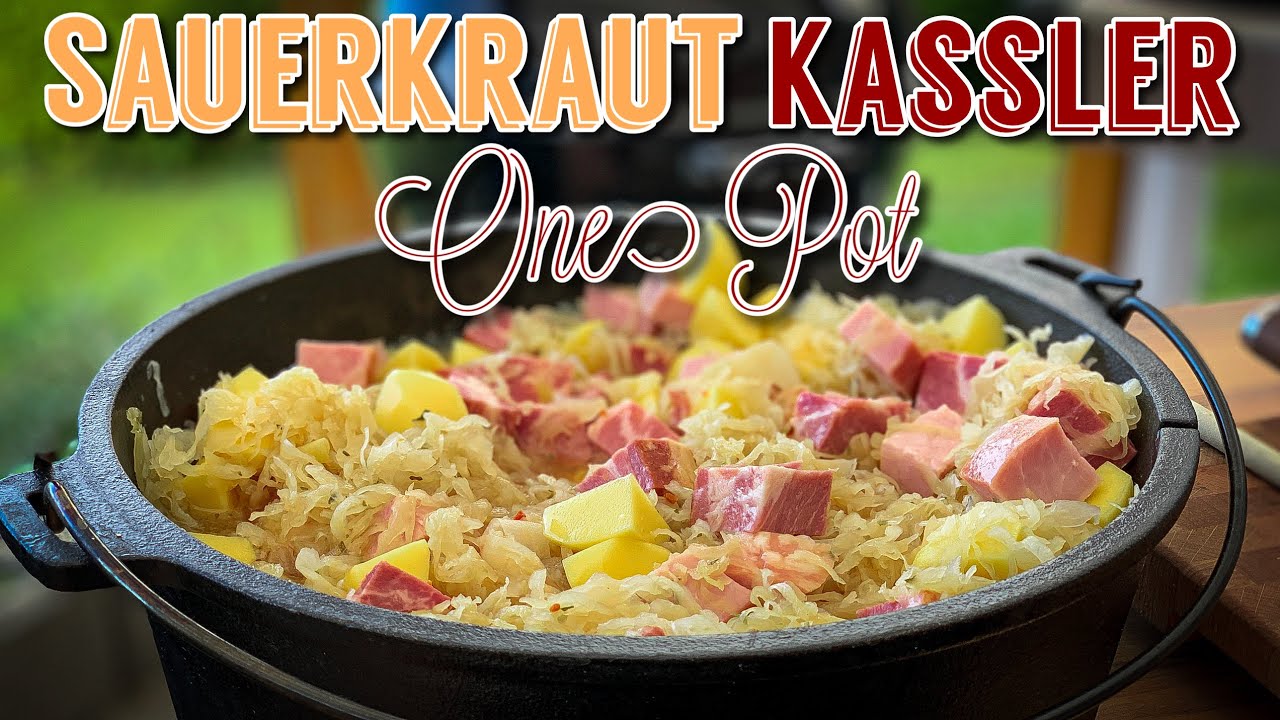 Sauerkraut mit Kassler und Kartofflen als