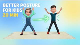 strong core kids workout better posture 20 mins