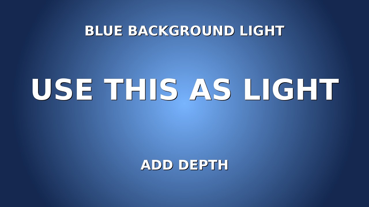 Use This as a Blue Background Light (Add Depth to Your Video Instantly)