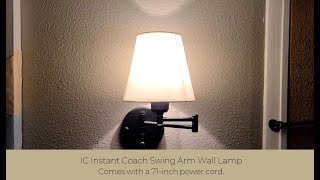 In Hand Review of IC INSTANT COACH Swing Arm Wall Lamp