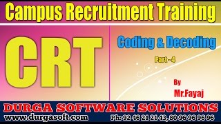 Campus Recruitment Training (CRT) ||Coding & Decoding Part - 4