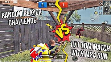 Random Player Challenge me 1v1 Tdm Match with m24 Gun | BGMI | PUBG MOBILE | THE ANMOLxPRO