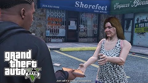 GTA V Franklin helps a woman random event and later kills her