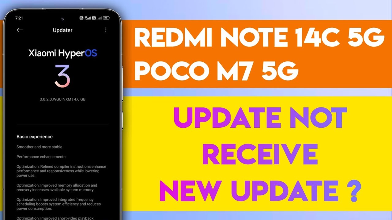 Redmi Note 14 5G HyperOS 3 Update Not Receive | Poco M7 Pro/Redmi Note 14 HyperOS 3 Update Problem