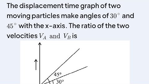 The displacement time graph of two moving particles make angles of 30° and 45° with the x-NEET 2022