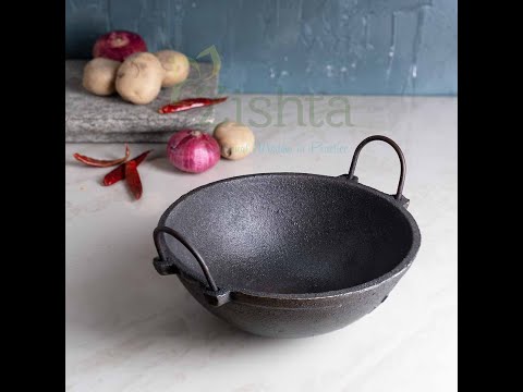 How To Season Cast Iron Kadai | Traditional Way | In 3 Simple Steps