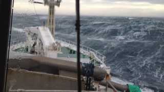 Scottish Pelagic Fishing Vessel in North Sea Storm