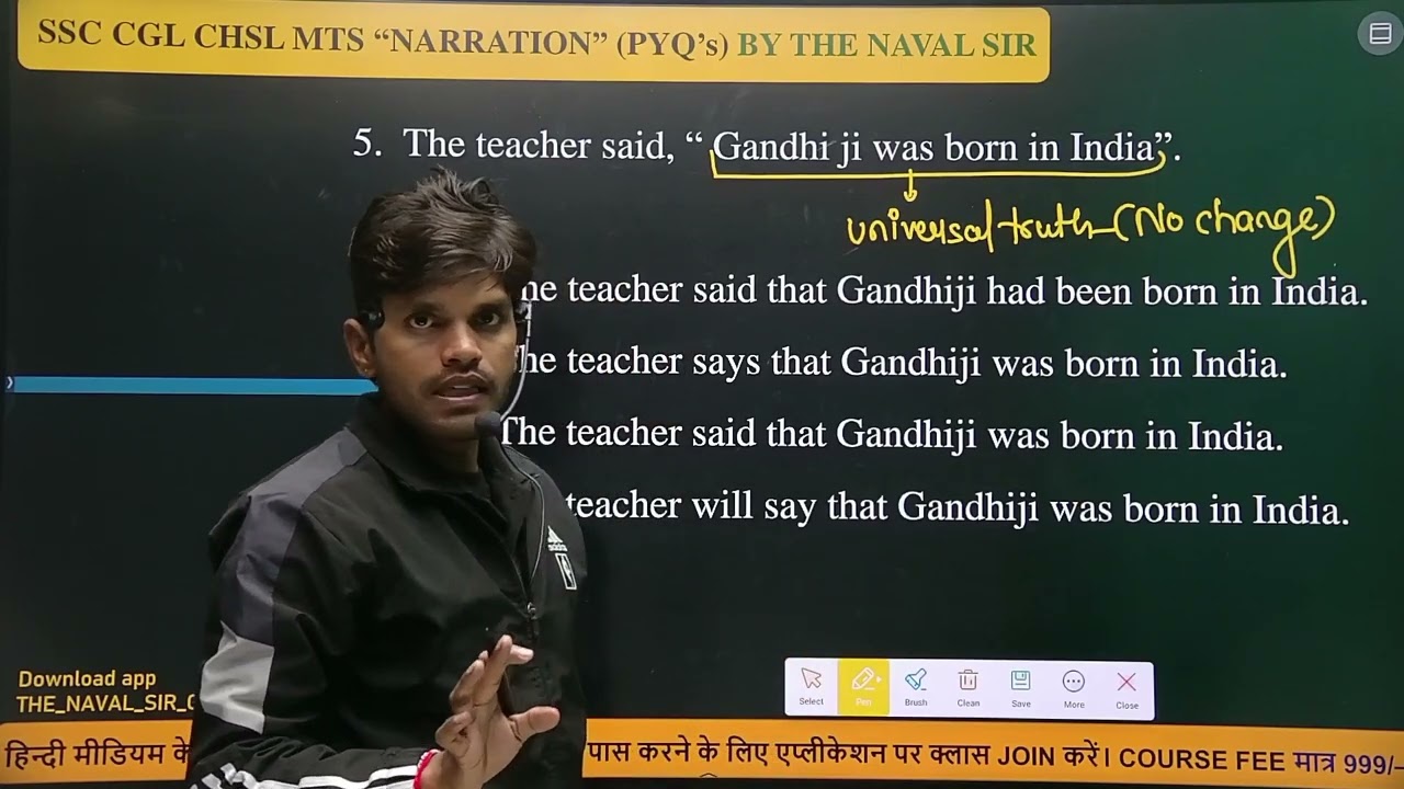 English। Narration। By The Naval Sir 🎯 Most important questions for SSC CGL CHSL MTS Exams 