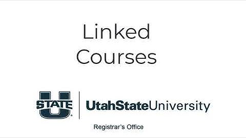 Linked Courses in Banner Registration