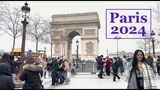 Paris France  Paris winter walk 2024 4K HDR  Paris 4K ultra HD  Paris 4K HDR