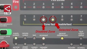 Hoe zones en andere functies op een AJAX - C-TEC CFP brandmeldcentrale in uitschakelen