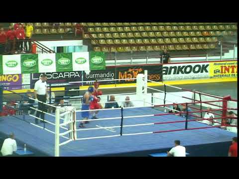 2019 წლის 26 მაისი, ქ.გალაცი. კრივში ევროპის პირველობაზე გიორგი საჯაიას(52კგ) პირველი ორთაბრძოლა.