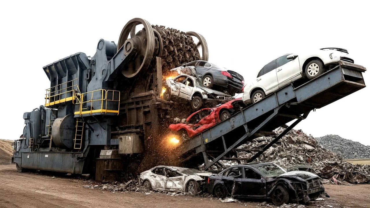 Industrial Shredders at Full Power | Massive Waste Reduced to Nothing