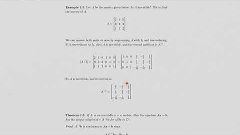 Invertible Matrices