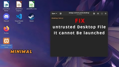 FIX Desktop file is not trusted | KALI Linux| Xampp